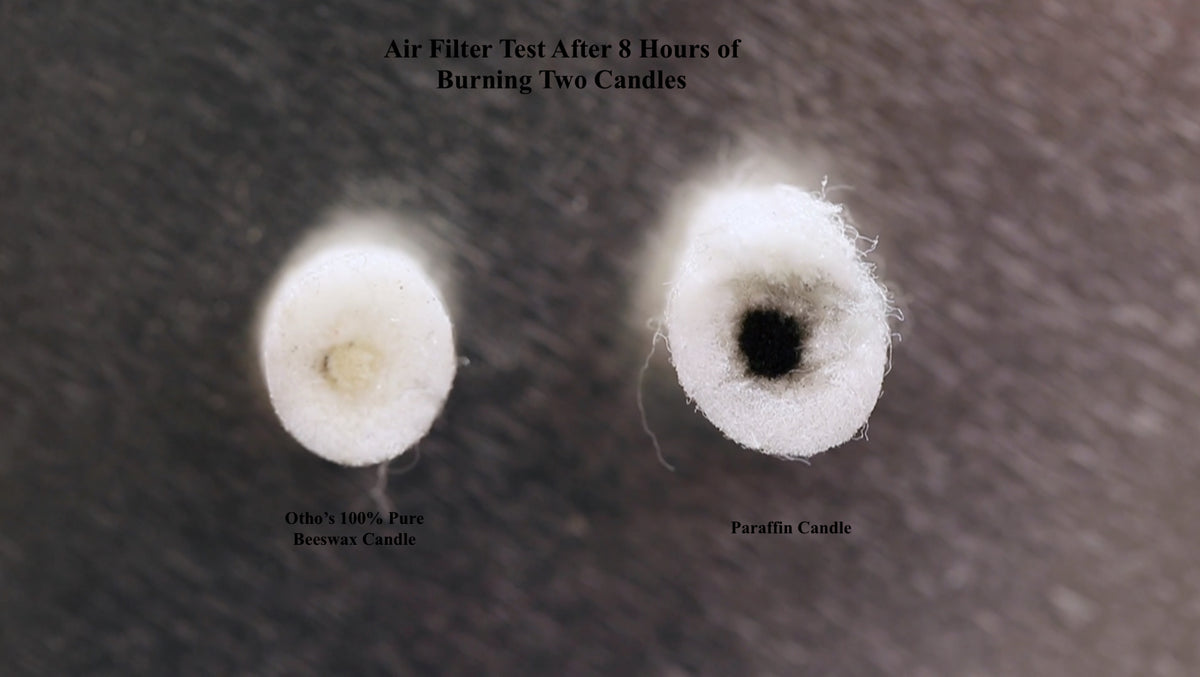 Beeswax burns cleaner than paraffin candles OTHO Cosmetics